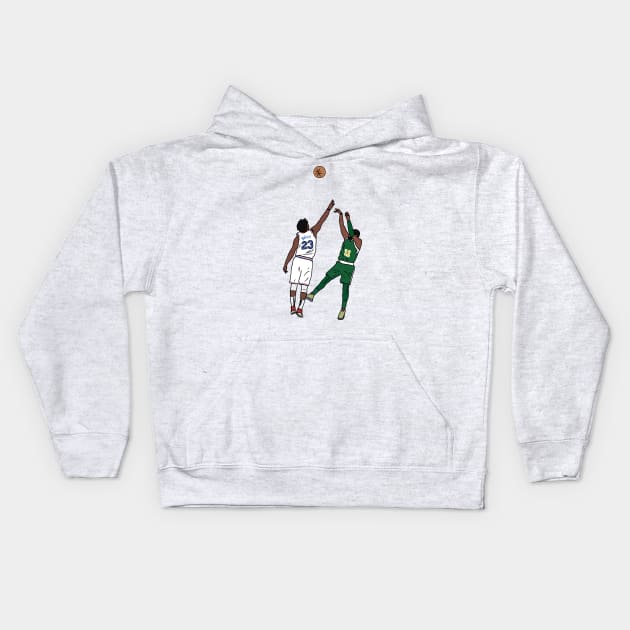 Kyrie Forces Overtime On Christmas Kids Hoodie by rattraptees